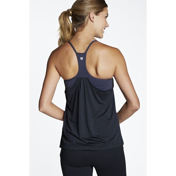 Fabletics Norwalk Tank Top Built-in Shelf Bra Black Navy Size XS? - Picture 1 of 6